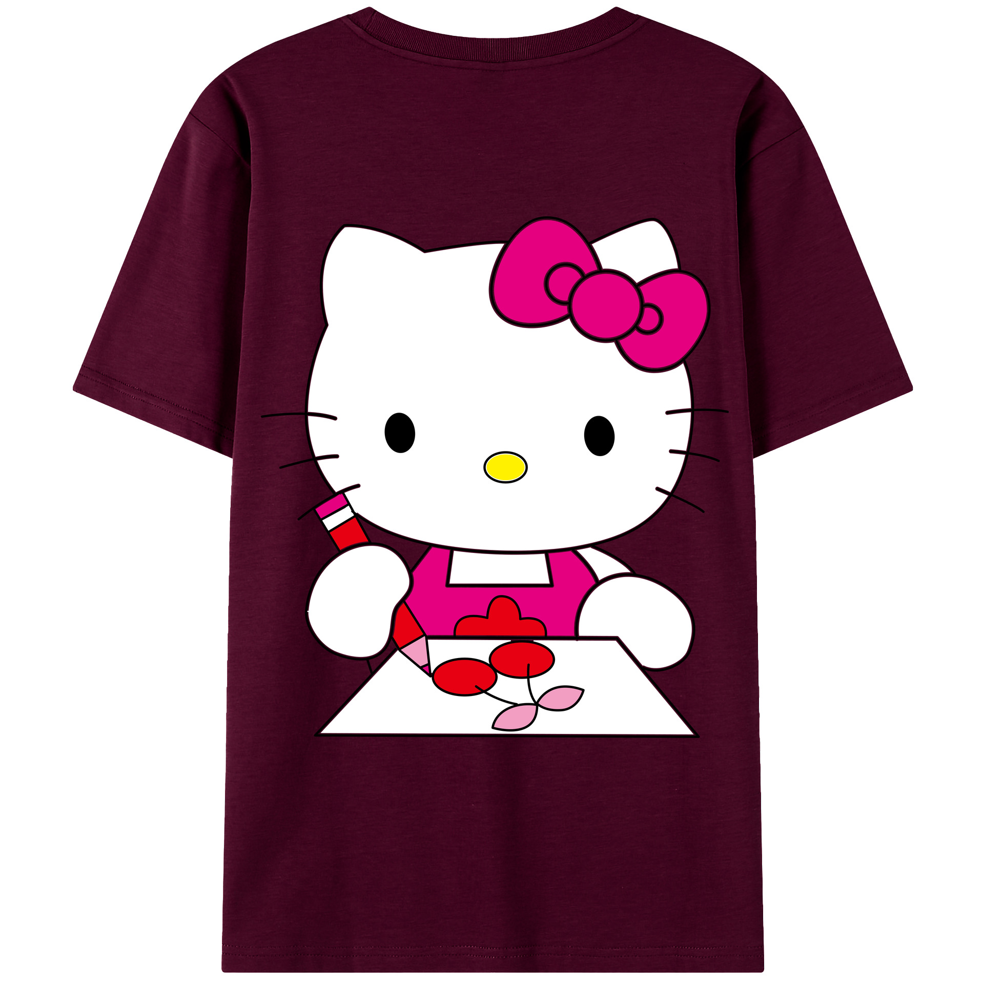 （画像用） Hello Kitty ハローキティ レディース半袖Tシャツ(バックプリント)